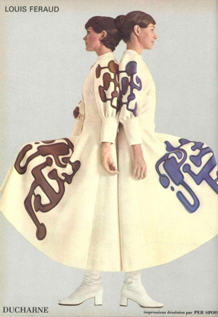 Exceptional 1970s Louis Feraud Bias Cut Silk Light as a Feather